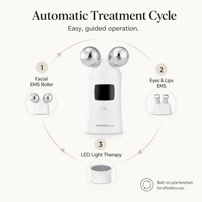 TOUCHBeauty™ 3-in-1 Microcurrent Facial Device | Skin Lifting & LED Light Therapy