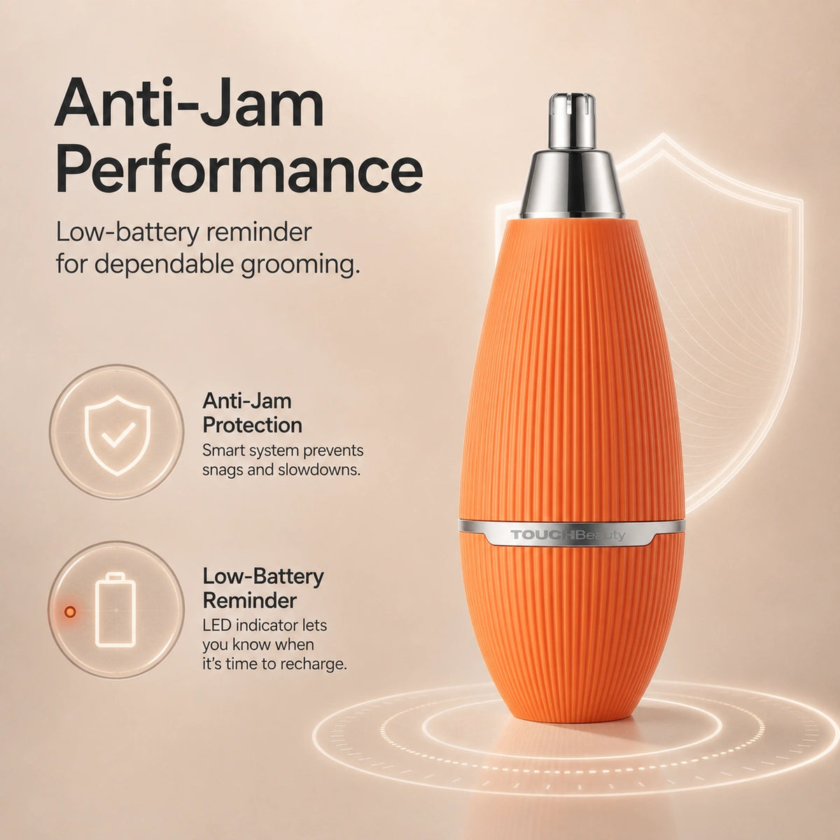 TOUCHBeauty™ Electric Nose Hair Trimmer – Safe, Sharp & Waterproof Grooming