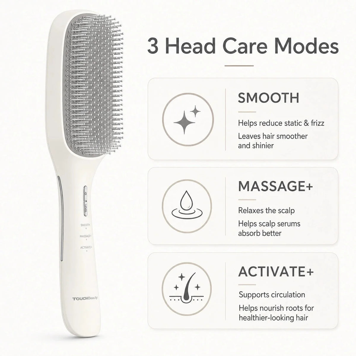 TOUCHBeauty™ 3-Mode EMS Scalp Care Brush - TOUCHBeauty