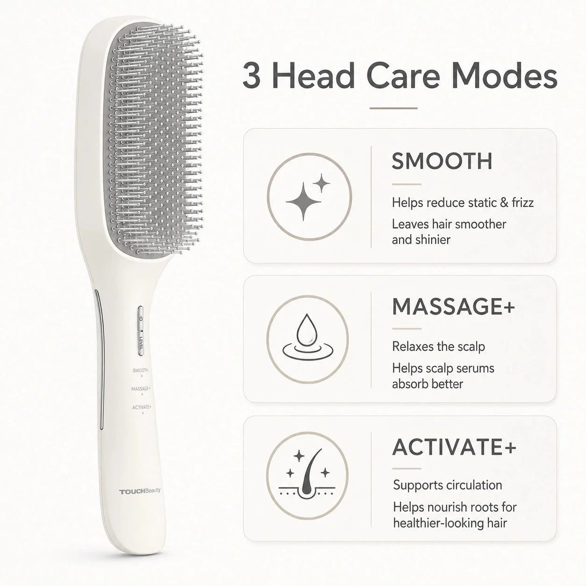 TOUCHBeauty™ 3-Mode EMS Scalp Care Brush - TOUCHBeauty